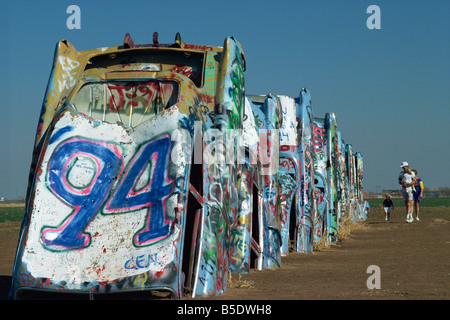 Cadillac Ranch, Amarillo, Texas, USA, Nordamerika Stockfoto