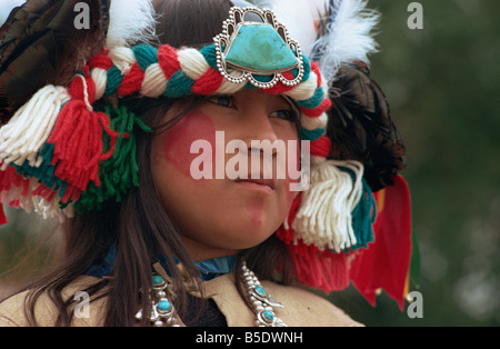 Zuni Mädchen, Gallup, New Mexico, USA, Nordamerika Stockfoto