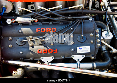 Ford F1-Motor auf eine historische Formel 1-grand-Prix-Auto Stockfoto