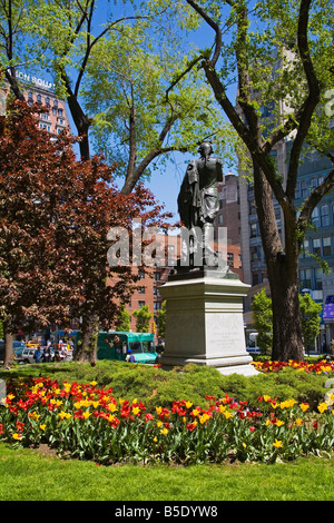 Marquis de Lafayette Statue in Union Square, Midtown Manhattan, New York City, New York, USA, Nordamerika Stockfoto