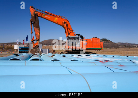 Rohr verlegen, Temecula Valley, Kalifornien, USA, Nordamerika Stockfoto