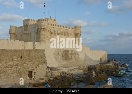 Qaitbey Burg in Alexandria Ägypten Stockfoto