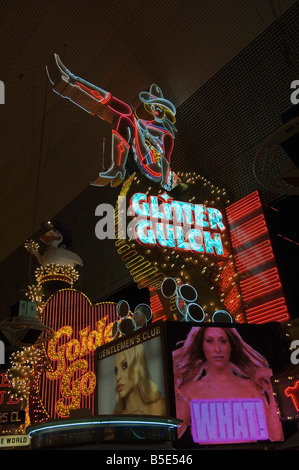 Glitter Gulch, Fremont Street, der ältere Teil des Las Vegas, Nevada, USA, Nordamerika Stockfoto