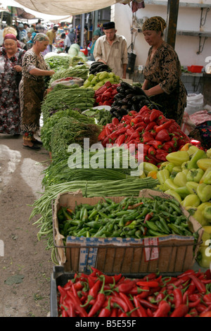 Gemüsemarkt in Osch, Kirgisistan Stockfoto