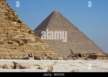 Große Pyramide von Cheops in Giza Stockfoto