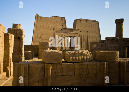 Tempel des Horus in Edfu, Ägypten Stockfoto