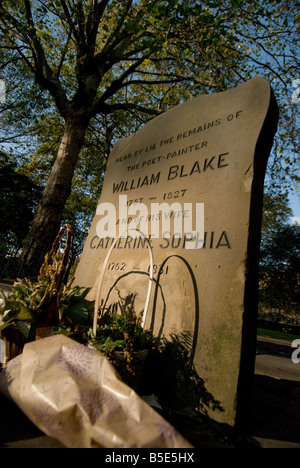 William Blakes Grabstein, London Stockfoto