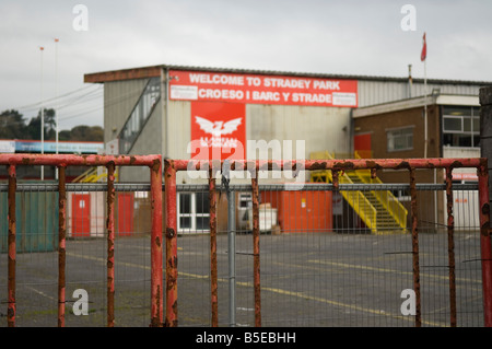 Stradey Park Rugby in Llanelli, dem ehemaligen Gelände der Llanelli RFC und The Scarlets gemahlen. Stockfoto