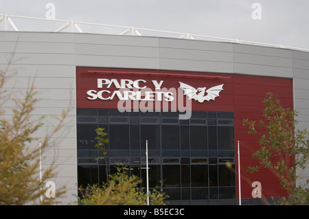 Parc y Scarlets neue Rugby-Stadion in Pemberton Bezirk von Llanelli. Home, Llanelli und The Scarlets Rugby-Teams. Stockfoto