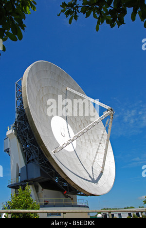 Goonhilly Erde Station, internationales Sat-Teleport, Helston, Cornwall, UK. Stockfoto