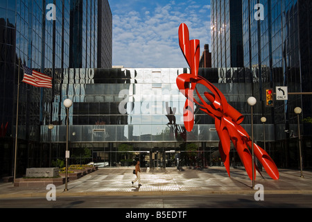 Skulptur von Alexander Liberman, Führung Square, Oklahoma City, Oklahoma, USA, Nordamerika Stockfoto