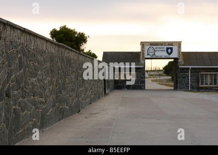 Robben Island Gefängnis Eingangstor - Cape Town, Südafrika Stockfoto
