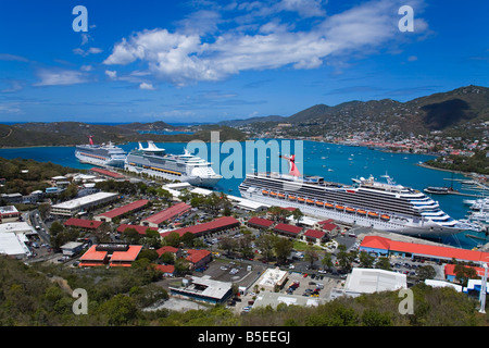 Havensight Cruise Ship Terminal, Stadt Charlotte Amalie, St. Thomas Insel, US Virgin Islands, West Indies Stockfoto