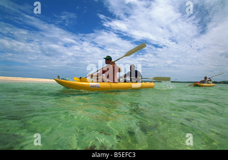 See-Kajak mit Schneide Abenteuer, Efale, Vanuatu, Pazifische Inseln, Pazifik Stockfoto