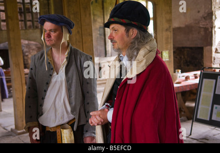 Musik und Tanz der Tudor und Jacobean Periode am Tretower Hof in der Nähe von Crickhowell Powys South Wales neu Reenactors Stockfoto