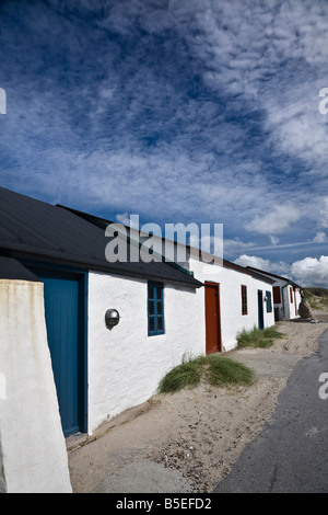 Renovierte Fischerhäuser Hütten am Stenbjerg, Thy, Jütland, Dänemark Stockfoto