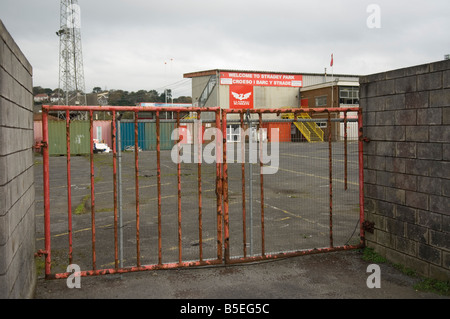 Stradey Park Rugby in Llanelli, dem ehemaligen Gelände der Llanelli RFC und The Scarlets gemahlen. Stockfoto