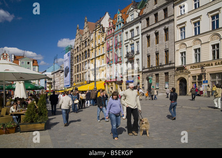 Marktplatz in Breslau, Polen Stockfoto