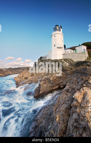 St. Anthony Head Lighthouse, Falmouth, Cornwall, England, UK Stockfoto