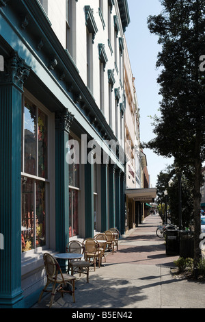 Cafe in Broughton Street (die Hauptstraße), Historic District, Savannah, Georgia, USA Stockfoto