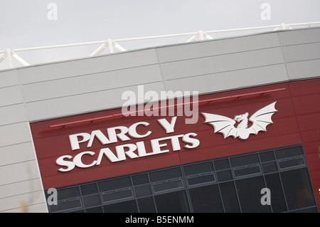 Parc y Scarlets neue Rugby-Stadion in Pemberton Bezirk von Llanelli. Home, Llanelli und The Scarlets Rugby-Teams. Stockfoto