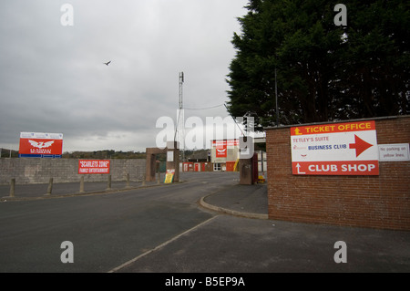 Stradey Park Rugby in Llanelli, dem ehemaligen Gelände der Llanelli RFC und The Scarlets gemahlen. Stockfoto