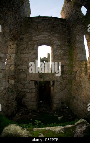 alten Cornish Zinnmine, Maschinenhaus Stockfoto