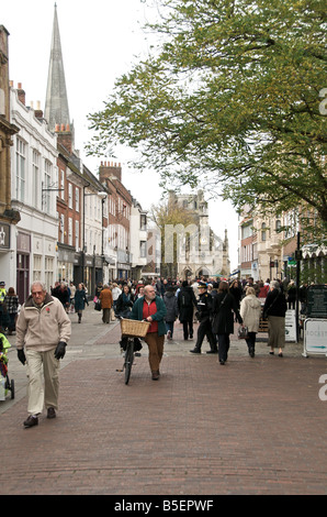 Chichester Fußgängerzone Sussex East Street Stockfoto