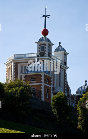 Das Royal Observatory Greenwich, Octagon Raum und Zeit-Ball Stockfoto