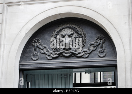 Zurück Eingang bei der Bank von England, London Stockfoto