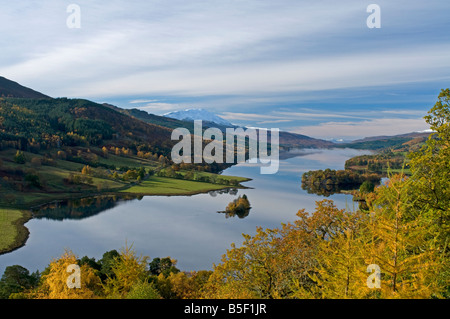 Herbst an der Queens anzeigen Loch Tummel Pitlochry Perthshire Tayside Region Schottland SCO 1095 Stockfoto