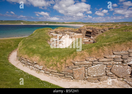 Die alten Systemfehlern von Skara Brae-Orkney-Inseln Stockfoto