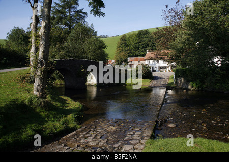 Die hübschen Exmoor Dorf von Malmsmead auf Badgworthy Wasser im Doone Valley in der Nähe von Oare Stockfoto