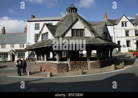 Die alten Garn Markt In der High Street von Dorf Dunster in der Nähe von Minehead Stockfoto