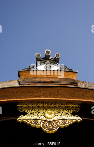 Ein Detail aus der Shodaibunoma im Kaiserpalast in Kyoto, Japan. Stockfoto
