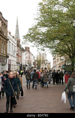 Chichester Fußgängerzone Sussex East Street Stockfoto