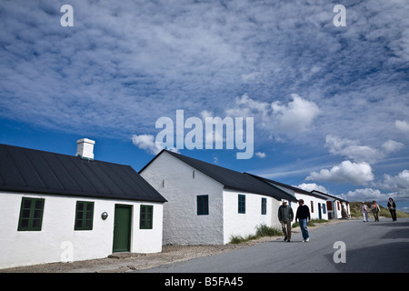 Renovierte Fischerhäuser Hütten am Stenbjerg, Thy, Jütland, Dänemark Stockfoto