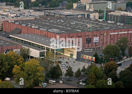 Vogelperspektive auf Köln Handel fair Gebäude während der Foto-Messe Photokina 2008 in Köln Nord Rhein Westfalen Deutschland Europ Stockfoto