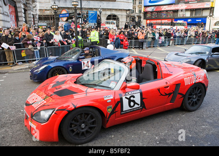 Sportwagen auf der Londoner New Year es Day Parade 2007 Stockfoto