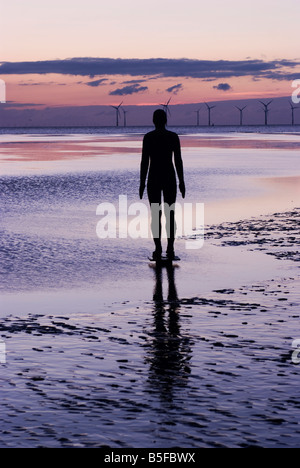 Antony Gormley Crosby Strand Lancs England Stockfoto