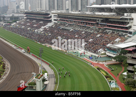 Das Horse Race Course Sha Tin in Hongkong, China Stockfoto