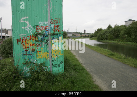 Glasgow-Zweig der Forth und Clyde Kanal von Maryhill sperrt nach Port Dundas Stockfoto