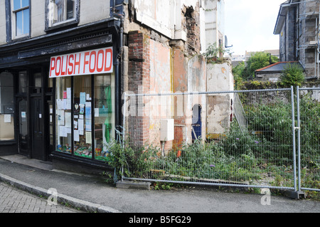 Einem polnischen Shop in Redruth, Cornwall Stockfoto