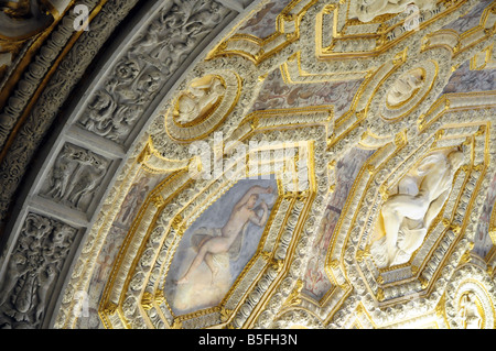 Scala d' Oro (Goldene Treppe) von Jacopo Sansovino, Dogenpalast, Venedig, Italien Stockfoto