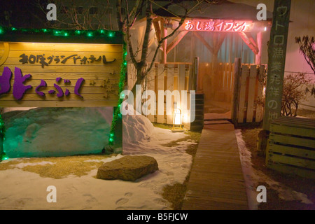 Shiretoko-Halbinsel Hokkaido Insel Japan Outdoor Thermalbad im Utoro village Stockfoto