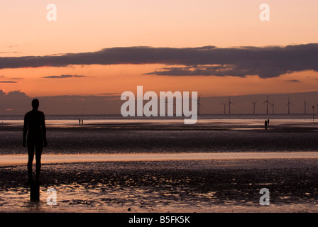 Antony Gormley Crosby Strand Lancs England Stockfoto