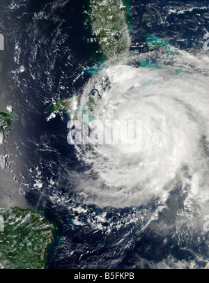 8. September 2008 - Hurrikan Ike in Kuba, Jamaika und die Bahamas am 19:05 UTC. Stockfoto