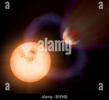 Eindruck eines Künstlers eine einzigartige Art von Exoplaneten. Stockfoto