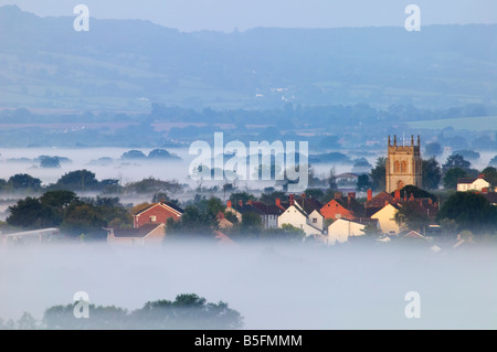 Stoke St. Gregory über Stan Moor, Burrowbridge, Somerset Levels, Somerset, England, Vereinigtes Königreich Stockfoto