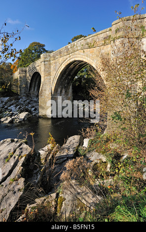 Teufelsbrücke, Fluß Lune, Kirkby Lonsdale, Cumbria, England, Vereinigtes Königreich, Europa. Stockfoto